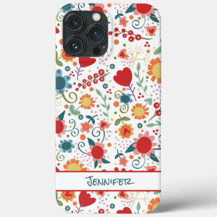 Personalised Fun Inspirivity Floral Pattern iPhone 13 Pro Max Case