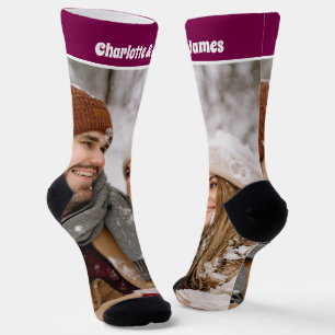 Personalised Fun Novelty Photo and Text Template Socks