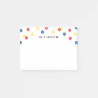 Personalised Fun Red Blue Yellow Confetti