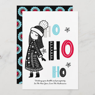 Personalised Fun Scandinavian Modern Christmas Invitation