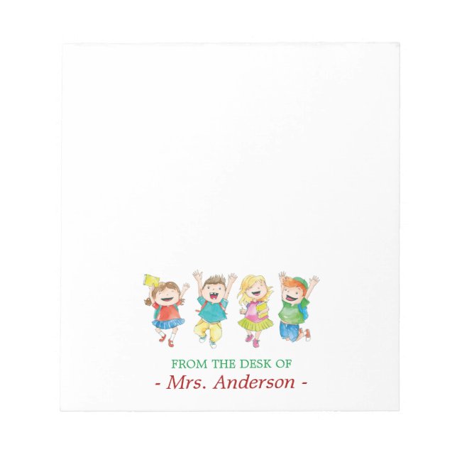 Personalised Fun Students Teacher Notepad (Front)