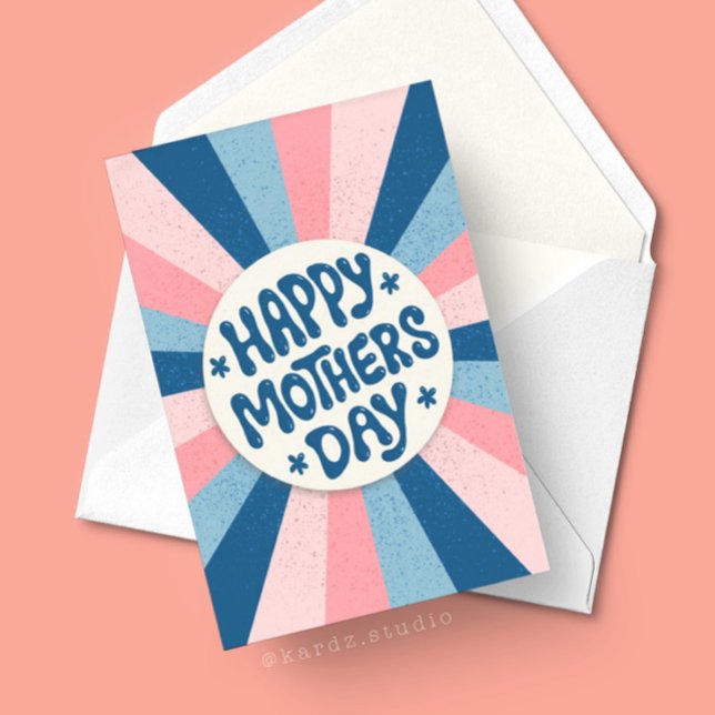 Personalised Fun Typography Happy Mothers Day Card (The image shows a 5x7 inch card. Find the same card with a message template in the same collection.)