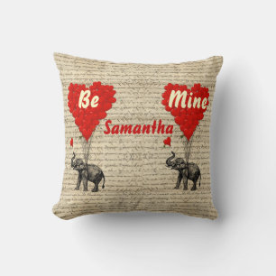 Personalised fun Valentines heart Cushion
