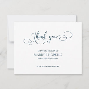 Personalised Funeral Bereavement Thank You Card
