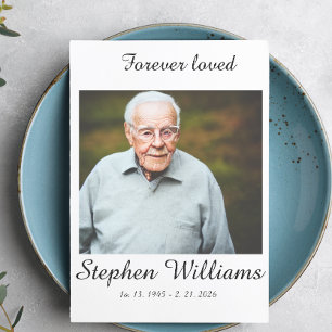 Personalised Funeral forever loved photo Invitation