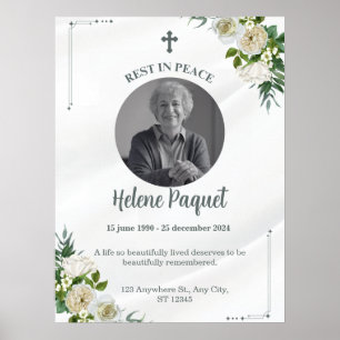 Personalised Funeral Picture Board – Memorial Keep Poster