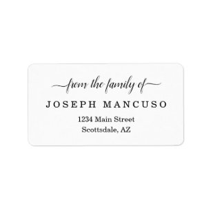 Personalised Funeral Return Address Labels