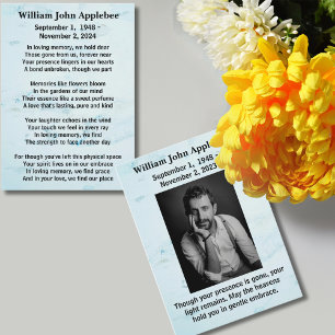 Personalised Funeral Sympathy Card with Photo
