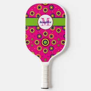 Personalised Funky Circles Pattern Pickleball Paddle