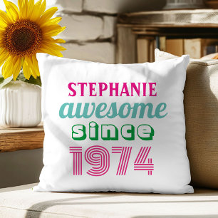 Personalised funny 50th birthday quote  cushion