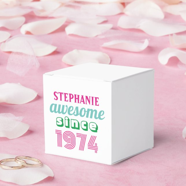 Personalised funny 50th birthday quote  favour box (Wedding)