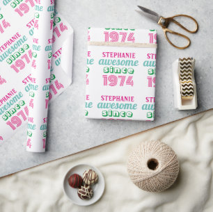 Personalised funny 50th birthday quote wrapping paper