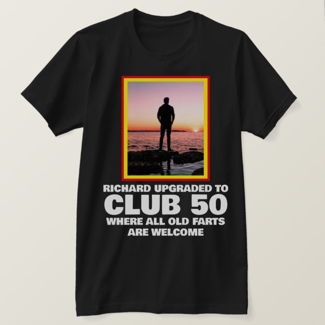Personalised Funny 50th Milestone Birthday T-Shirt (Design Front)