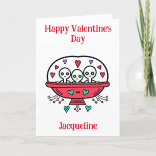 Personalised Funny Alien Valentine Card
