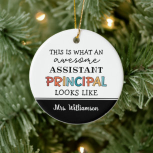 Personalised Funny Assistant Principal  Ceramic Ornament
