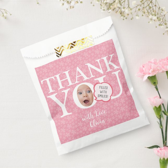Personalised funny baby face 1st birthday party favour bag (Sealed)