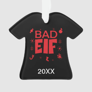 Personalised Funny Bad Elf Christmas Ornament
