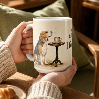 Personalised Funny Beagle Coffee Lover Mug