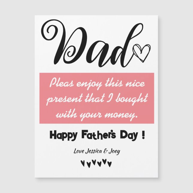 personalised funny best dad, happy father's day (Front)