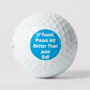 personalised funny blue golf balls
