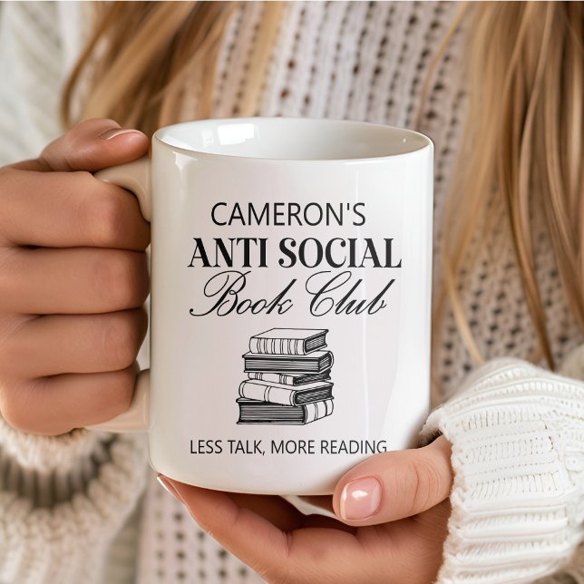 Personalised Funny Book Lover Introvert Humour Coffee Mug (Creator Uploaded)