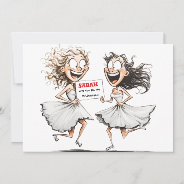 Personalised Funny Bridesmaid Proposal Card (Front)