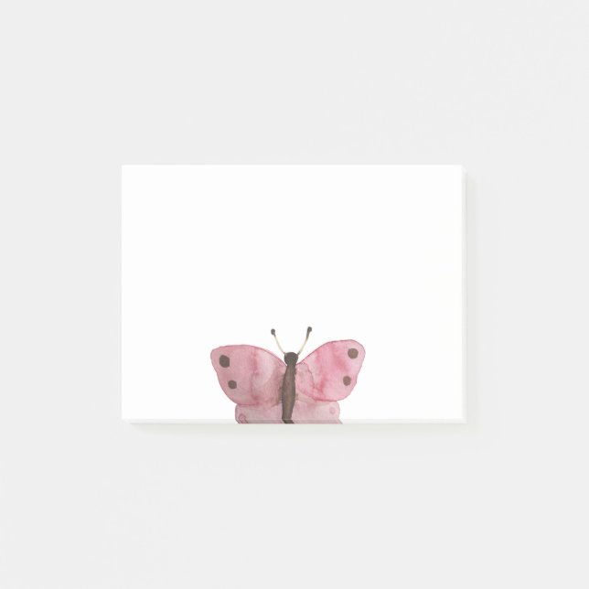 Personalised Funny Butterfly Cartoon Post-it Notes (Front)