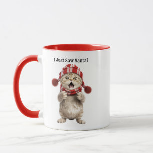 Personalised Funny Cat Christmas Mug