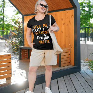 Personalised Funny Cat Pet Quote Cute Women Black T-Shirt