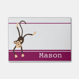 Personalised Funny Cheeky Monkey Post-it Notes