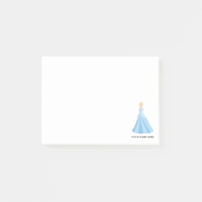 Personalised Funny Cinderella Cartoon Post-it Notes (Front)