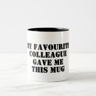 Personalised Funny Colleague Gift Secret Santa Two-Tone Coffee Mug