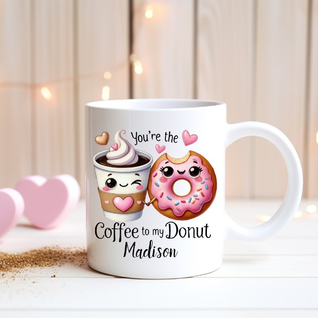 Personalised Funny Couples - Coffee to my doughnut Mug (Creator Uploaded)
