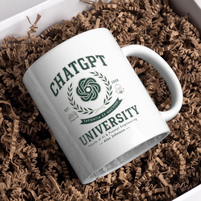 Personalised Funny Custom ChatGPT Graduation  Coffee Mug (Creator Uploaded)