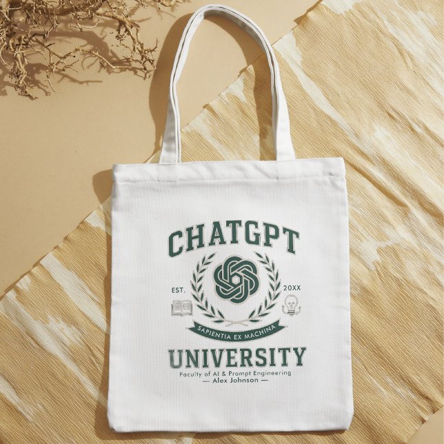 Personalised Funny Custom ChatGPT Graduation  Tote Bag (Creator Uploaded)