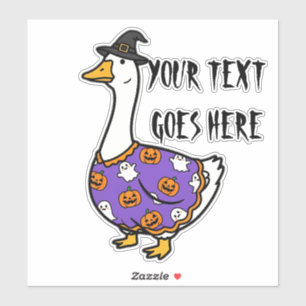 Personalised Funny Custom Text Silly Witch Goose