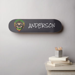 Personalised  funny cute sloth skateboard