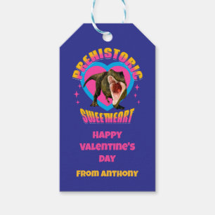 Personalised Funny Dinosaur Valentines Day Gift Tags