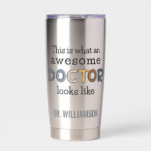 Personalised Funny Doctor Gifts   Awesome Doctor Insulated Tumbler
