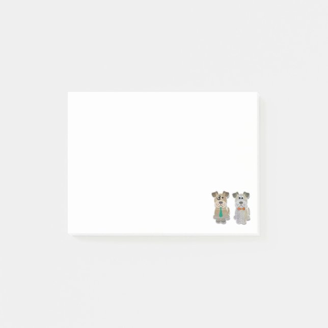 Personalised Funny Dog Cartoon Post-it Notes (Front)
