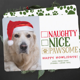 Personalised Funny Dog Christmas Cute Puppy Photo Holiday Card