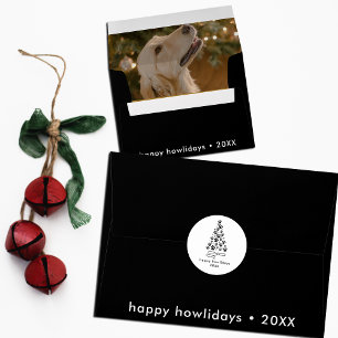 Personalised Funny Dog Christmas Happy Howildays Classic Round Sticker