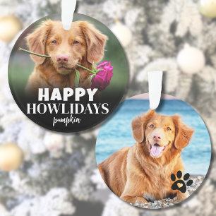 Personalised Funny Dog Photo Christmas Ornament