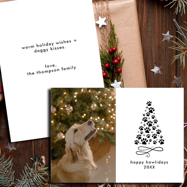 Personalised Funny Dog Picture Christmas Photo Holiday Card (Creator Uploaded)