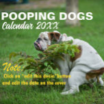Personalised Funny Dogs Pooping Calendar 2025<br><div class="desc">Hilarious dogs pooping photographed images calendar of 2025. Perfect for the new year and holidays gifts,  great for dogs and funny animals lovers.</div>