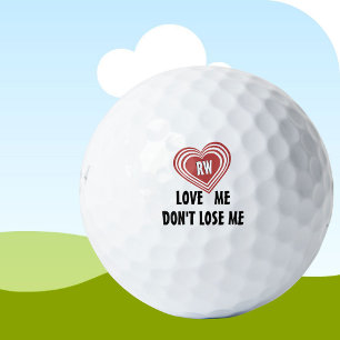 Personalised Funny Don't Lose Me Monogram Golf Balls