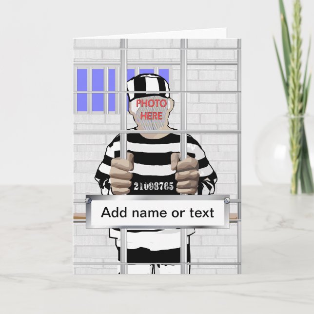Personalised funny face Convict template (Front)