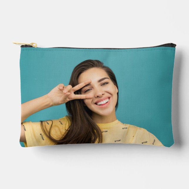 Personalised Funny Face Custom Photo Makeup Bag  (Front)