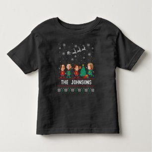 Personalised Funny Face Photo Christmas Elf Family Toddler T-Shirt