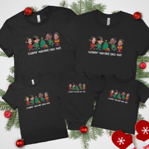 Personalised Funny Face Photo Christmas Elf T-Shirt